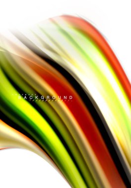 Sıvı sıvı karıştırma renkler konsepti üzerine açık gri renkli, dalga ve girdap eğrisi akışı satır, trendy soyut düzeni şablonu iş sunumu, app duvar kağıdı başlık sayfası, poster veya duvar kağıdı için