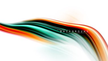 Sıvı sıvı karıştırma renkler konsepti üzerine açık gri renkli, dalga ve girdap eğrisi akışı satır, trendy soyut düzeni şablonu iş sunumu, app duvar kağıdı başlık sayfası, poster veya duvar kağıdı için