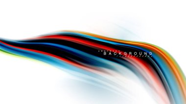 Sıvı sıvı karıştırma renkler konsepti üzerine açık gri renkli, dalga ve girdap eğrisi akışı satır, trendy soyut düzeni şablonu iş sunumu, app duvar kağıdı başlık sayfası, poster veya duvar kağıdı için