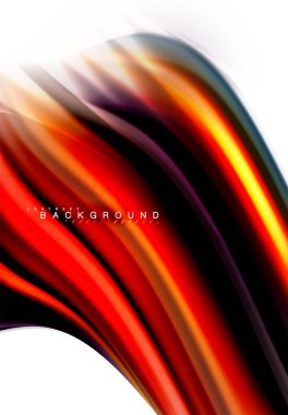 Sıvı sıvı karıştırma renkler konsepti üzerine açık gri renkli, dalga ve girdap eğrisi akışı satır, trendy soyut düzeni şablonu iş sunumu, app duvar kağıdı başlık sayfası, poster veya duvar kağıdı için