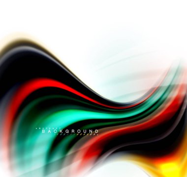 Sıvı sıvı karıştırma renkler konsepti üzerine açık gri renkli, dalga ve girdap eğrisi akışı satır, trendy soyut düzeni şablonu iş sunumu, app duvar kağıdı başlık sayfası, poster veya duvar kağıdı için