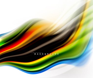 Sıvı sıvı karıştırma renkler konsepti üzerine açık gri renkli, dalga ve girdap eğrisi akışı satır, trendy soyut düzeni şablonu iş sunumu, app duvar kağıdı başlık sayfası, poster veya duvar kağıdı için