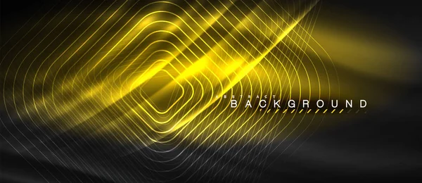 Neon parlayan çizgiler, sihirli enerji uzay ışığı konsepti, soyut arka plan duvar kağıdı tasarımı