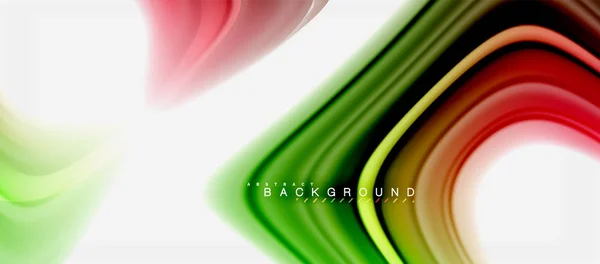 Colori fluidi arcobaleno astratto sfondo contorto disegno liquido, marmo colorato o plastica ondulato sfondo texture, modello multicolore per la presentazione aziendale o tecnologica o copertina brochure web — Vettoriale Stock