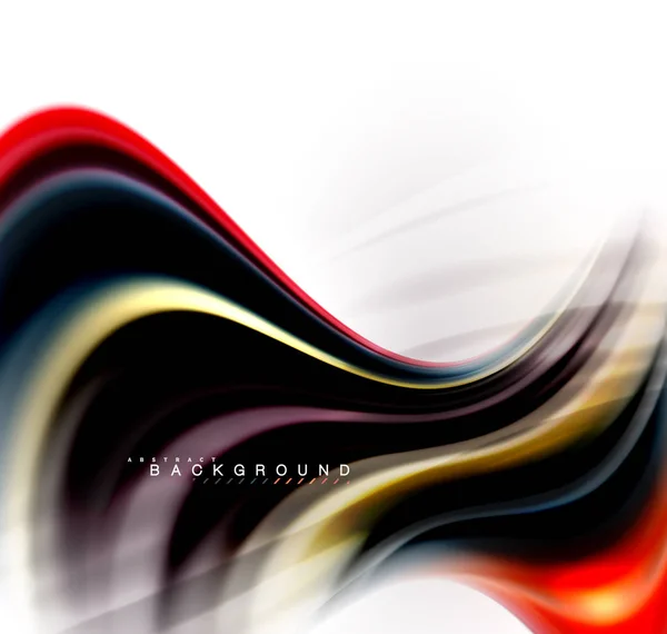 Fluid liquid mix colors concept on light grey background, wave and swirl curve flow line, trendy abstract layout template for business presentation, app wallpaper banner, poster or wallpaper — Archivo Imágenes Vectoriales