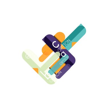 Özet satırları geometrik Infographic layoutabstract satırları geometrik Infographic düzeni, veri görselleştirme tasarım, seçeneği adım adım programı, web kutusu