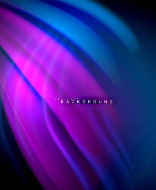 Neon holografik sıvı renkli dalga web, duvar kağıdı, desen, doku ve arka plan için