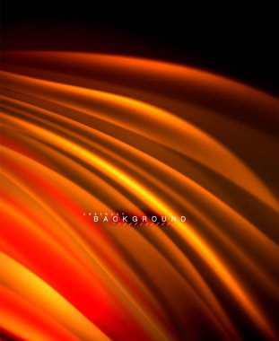 Neon parlayan dalga, sihirli enerji ve ışık arka plan. Vektör duvar kağıdı şablonu