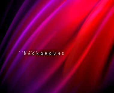 Neon parlayan dalga, sihirli enerji ve ışık arka plan. Vektör duvar kağıdı şablonu