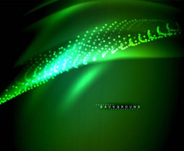 Neon parlayan techno hatları, yüksek teknoloji fütüristik arka plan şablonu kare şekilleri ile