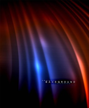 Neon parlayan techno hatları, yüksek teknoloji fütüristik arka plan şablonu kare şekilleri ile