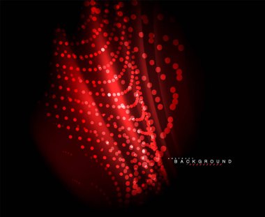 Neon parlayan techno hatları, yüksek teknoloji fütüristik arka plan şablonu kare şekilleri ile