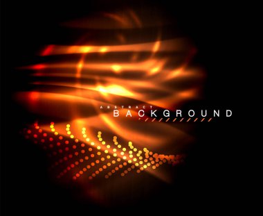 Neon parlayan techno hatları, yüksek teknoloji fütüristik arka plan şablonu kare şekilleri ile