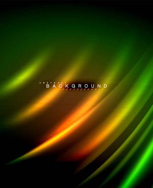 Neon parlayan techno hatları, yüksek teknoloji fütüristik arka plan şablonu kare şekilleri ile