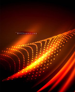 Neon parlayan techno hatları, yüksek teknoloji fütüristik arka plan şablonu kare şekilleri ile