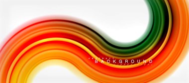 Gökkuşağı sıvı renkli arka plan - girdap ve daireler, bükülmüş sıvı renkler, renkli mermer veya plastik dalgalı doku zemin, çok renkli şablonu için iş veya teknoloji