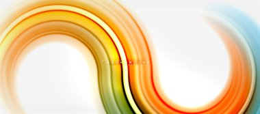 Gökkuşağı sıvı renkli arka plan - girdap ve daireler, bükülmüş sıvı renkler, renkli mermer veya plastik dalgalı doku zemin, çok renkli şablonu için iş veya teknoloji