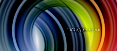 Gökkuşağı sıvı renkli arka plan - girdap ve daireler, bükülmüş sıvı renkler, renkli mermer veya plastik dalgalı doku zemin, çok renkli şablonu için iş veya teknoloji