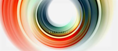 Gökkuşağı sıvı renkli arka plan - girdap ve daireler, bükülmüş sıvı renkler, renkli mermer veya plastik dalgalı doku zemin, çok renkli şablonu için iş veya teknoloji