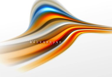 Sıvı sıvı karıştırma renkler konsepti üzerine açık gri renkli, eğri akışı, trendy soyut düzeni şablonu iş veya teknoloji sunu veya web broşür kapak için duvar kağıdı