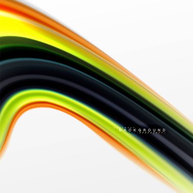 Sıvı sıvı karıştırma renkler konsepti üzerine açık gri renkli, eğri akışı, trendy soyut düzeni şablonu iş veya teknoloji sunu veya web broşür kapak için duvar kağıdı