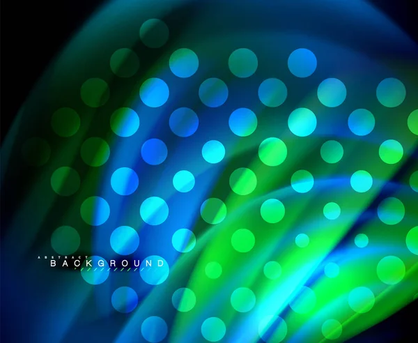 Neon holografik sıvı renkli dalga web, duvar kağıdı, desen, doku ve arka plan için — Stok Vektör