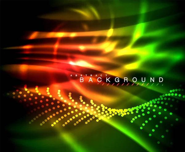 Neon parlayan techno hatları, yüksek teknoloji fütüristik arka plan şablonu kare şekilleri ile