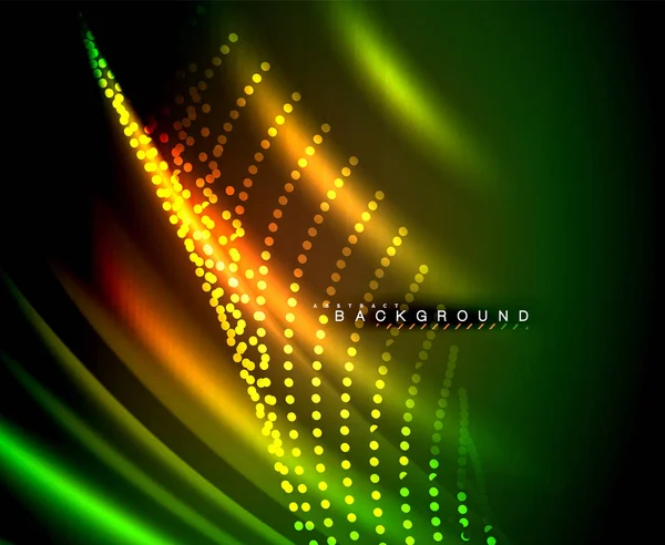 Neon parlayan techno hatları, yüksek teknoloji fütüristik arka plan şablonu kare şekilleri ile