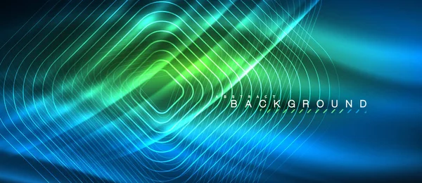 Neon parlayan çizgiler, sihirli enerji uzay ışığı konsepti, soyut arka plan duvar kağıdı tasarımı