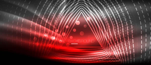 Neon parlayan dalga, sihirli enerji ve ışık arka plan. Duvar kağıdı şablonu, yüksek teknoloji gelecek kavramı