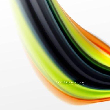 Sıvı sıvı karıştırma renkler konsepti üzerine açık gri renkli, eğri akışı, trendy soyut düzeni şablonu iş veya teknoloji sunu veya web broşür kapak için duvar kağıdı