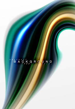 Sıvı sıvı karıştırma renkler konsepti üzerine açık gri renkli, eğri akışı, trendy soyut düzeni şablonu iş veya teknoloji sunu veya web broşür kapak için duvar kağıdı