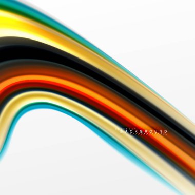 Sıvı sıvı karıştırma renkler konsepti üzerine açık gri renkli, eğri akışı, trendy soyut düzeni şablonu iş veya teknoloji sunu veya web broşür kapak için duvar kağıdı