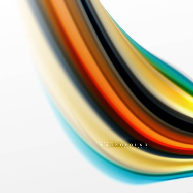 Sıvı sıvı karıştırma renkler konsepti üzerine açık gri renkli, eğri akışı, trendy soyut düzeni şablonu iş veya teknoloji sunu veya web broşür kapak için duvar kağıdı