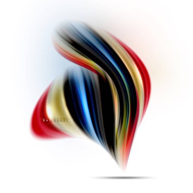 Sıvı sıvı karıştırma renkler konsepti üzerine açık gri renkli, dalga ve girdap eğrisi akışı satır, trendy soyut düzeni şablonu iş sunumu, app duvar kağıdı başlık sayfası, poster veya duvar kağıdı için