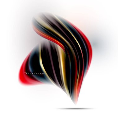 Sıvı sıvı karıştırma renkler konsepti üzerine açık gri renkli, dalga ve girdap eğrisi akışı satır, trendy soyut düzeni şablonu iş sunumu, app duvar kağıdı başlık sayfası, poster veya duvar kağıdı için