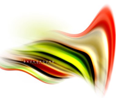 Sıvı sıvı karıştırma renkler konsepti üzerine açık gri renkli, dalga ve girdap eğrisi akışı satır, trendy soyut düzeni şablonu iş sunumu, app duvar kağıdı başlık sayfası, poster veya duvar kağıdı için