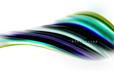 Sıvı sıvı karıştırma renkler konsepti üzerine açık gri renkli, dalga ve girdap eğrisi akışı satır, trendy soyut düzeni şablonu iş sunumu, app duvar kağıdı başlık sayfası, poster veya duvar kağıdı için