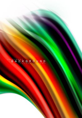 Sıvı sıvı karıştırma renkler konsepti üzerine açık gri renkli, dalga ve girdap eğrisi akışı satır, trendy soyut düzeni şablonu iş sunumu, app duvar kağıdı başlık sayfası, poster veya duvar kağıdı için