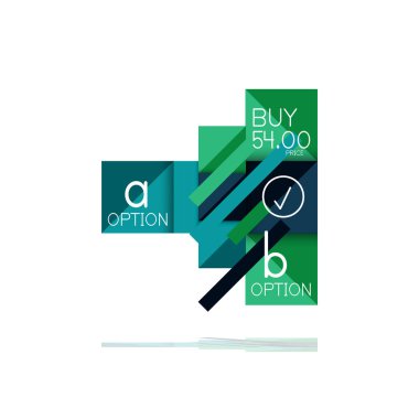 Kare seçeneğinin Infographic afiş. Bilgi ve veri görselleştirme, geometrik tasarım