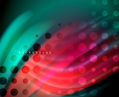 Neon holografik sıvı renkli dalga web, duvar kağıdı, desen, doku ve arka plan için