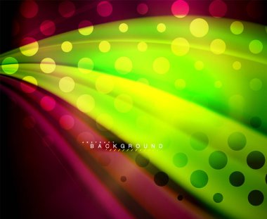 Neon holografik sıvı renkli dalga web, duvar kağıdı, desen, doku ve arka plan için