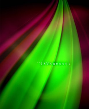 Neon holografik sıvı renkli dalga web, duvar kağıdı, desen, doku ve arka plan için