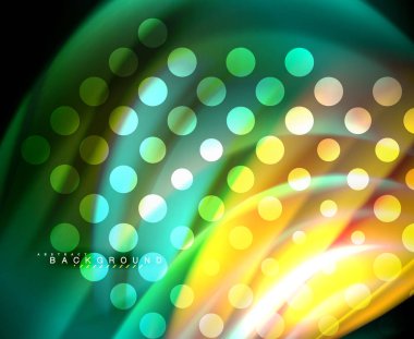 Neon holografik sıvı renkli dalga web, duvar kağıdı, desen, doku ve arka plan için