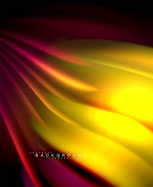 Neon holografik sıvı renkli dalga web, duvar kağıdı, desen, doku ve arka plan için