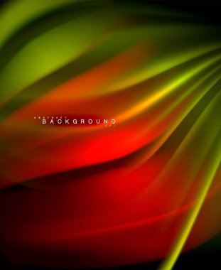 Neon holografik sıvı renkli dalga web, duvar kağıdı, desen, doku ve arka plan için