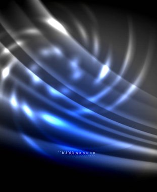 Neon parlayan techno hatları, yüksek teknoloji fütüristik arka plan şablonu kare şekilleri ile