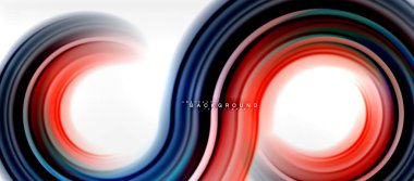 Gökkuşağı sıvı renkli arka plan - girdap ve daireler, bükülmüş sıvı renkler, renkli mermer veya plastik dalgalı doku zemin, çok renkli şablonu için iş veya teknoloji