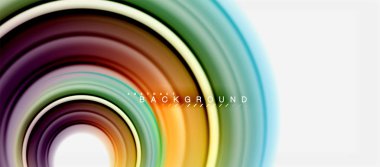 Gökkuşağı sıvı renkli arka plan - girdap ve daireler, bükülmüş sıvı renkler, renkli mermer veya plastik dalgalı doku zemin, çok renkli şablonu için iş veya teknoloji