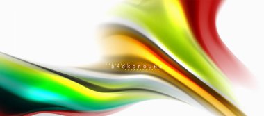 Sıvı sıvı karıştırma renkler konsepti üzerine açık gri renkli, eğri akışı, trendy soyut düzeni şablonu iş veya teknoloji sunu veya web broşür kapak için duvar kağıdı